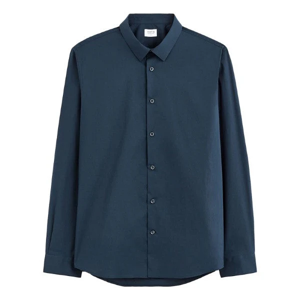 Slim Fit Stretch Cotton Shirt - Image 4