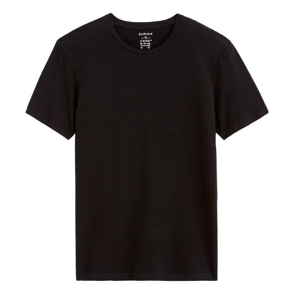 Slim Round-Neck T-Shirt In Stretch Cotton - Image 4