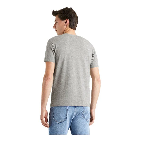 Slim Round-Neck T-Shirt In Stretch Cotton - Image 3
