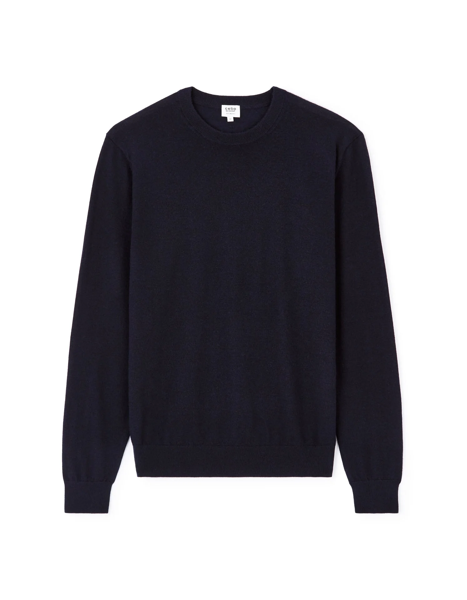 Â 100% Merino Wool Crew Neck Sweater - Navy - Image 2
