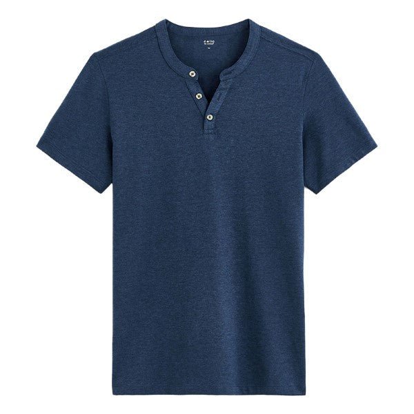 Cotton Blend Straight Neck T-Shirt - Image 4
