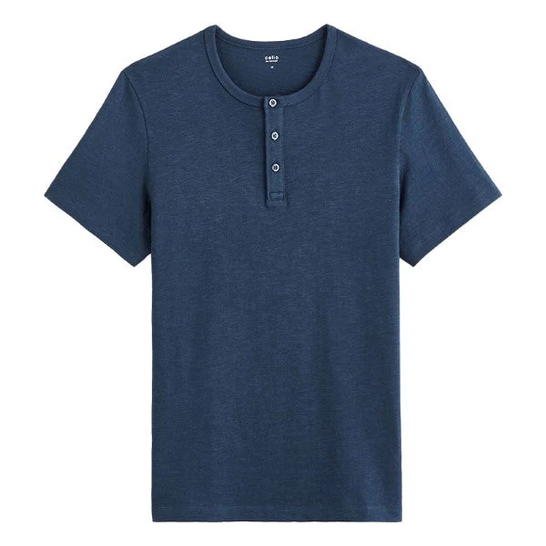 Cotton Henley Neck T-Shirt - Image 4