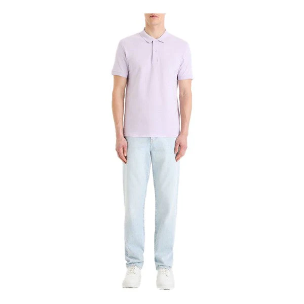 Straight Cotton Pique Polo Shirt