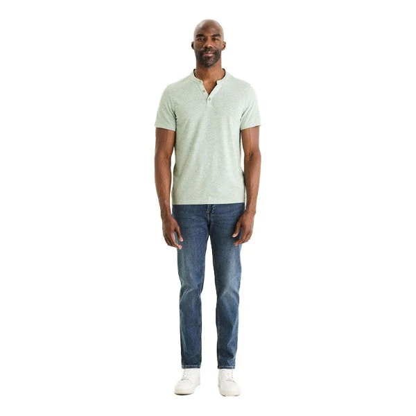 Cotton Blend Straight Neck T-Shirt