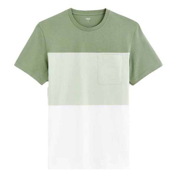 Color Block Round Neck T-Shirt - Image 4