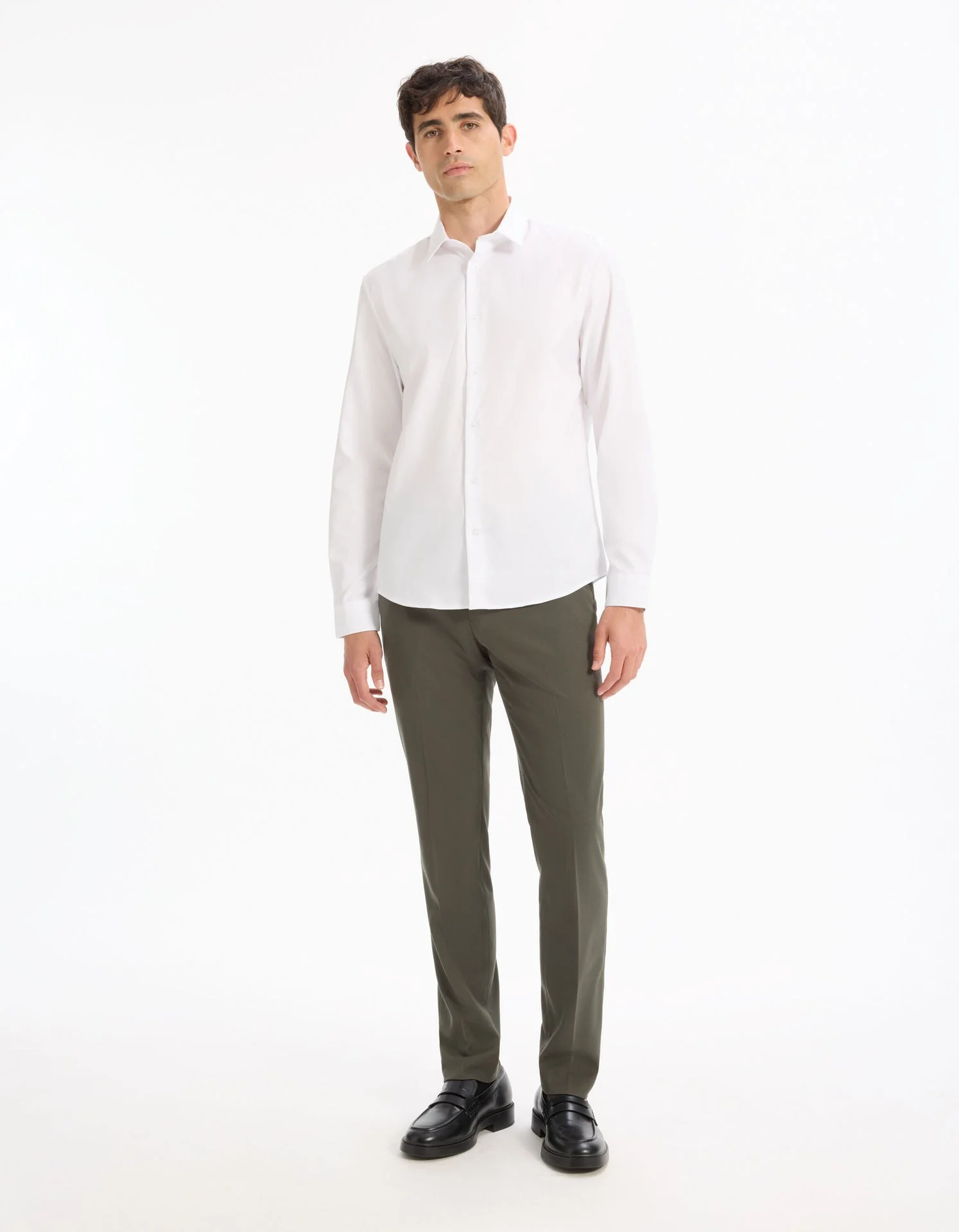 Regular shirt in royal oxford - white - Image 3