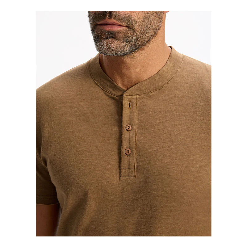 100% Cotton Straight Neck T-Shirt - Brown - Image 5