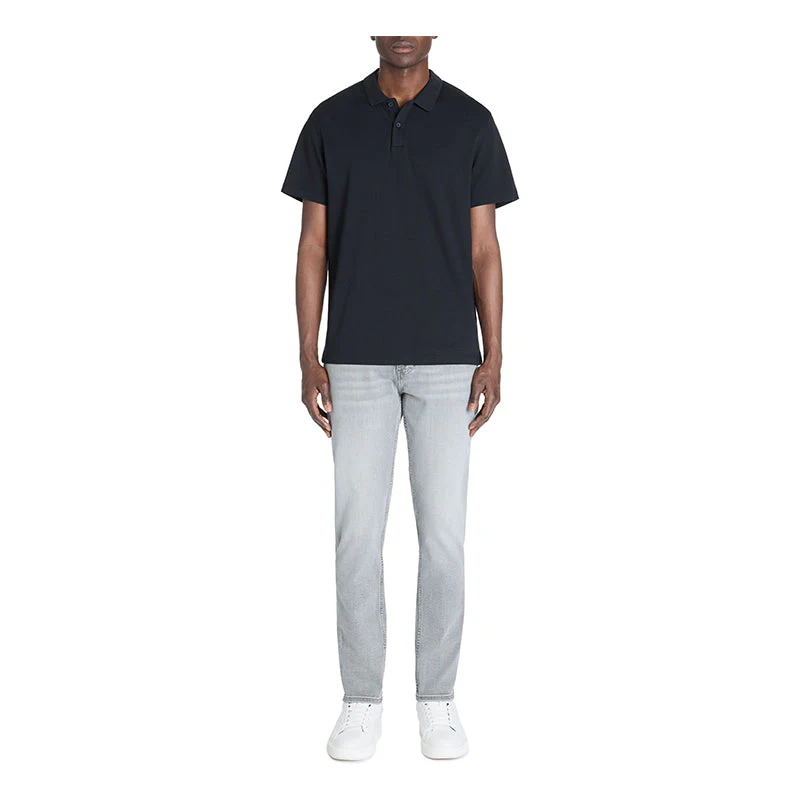 Regular Cotton Blend Polo Shirt - Navy