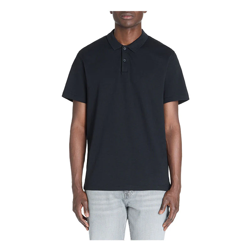 Regular Cotton Blend Polo Shirt - Navy - Image 3