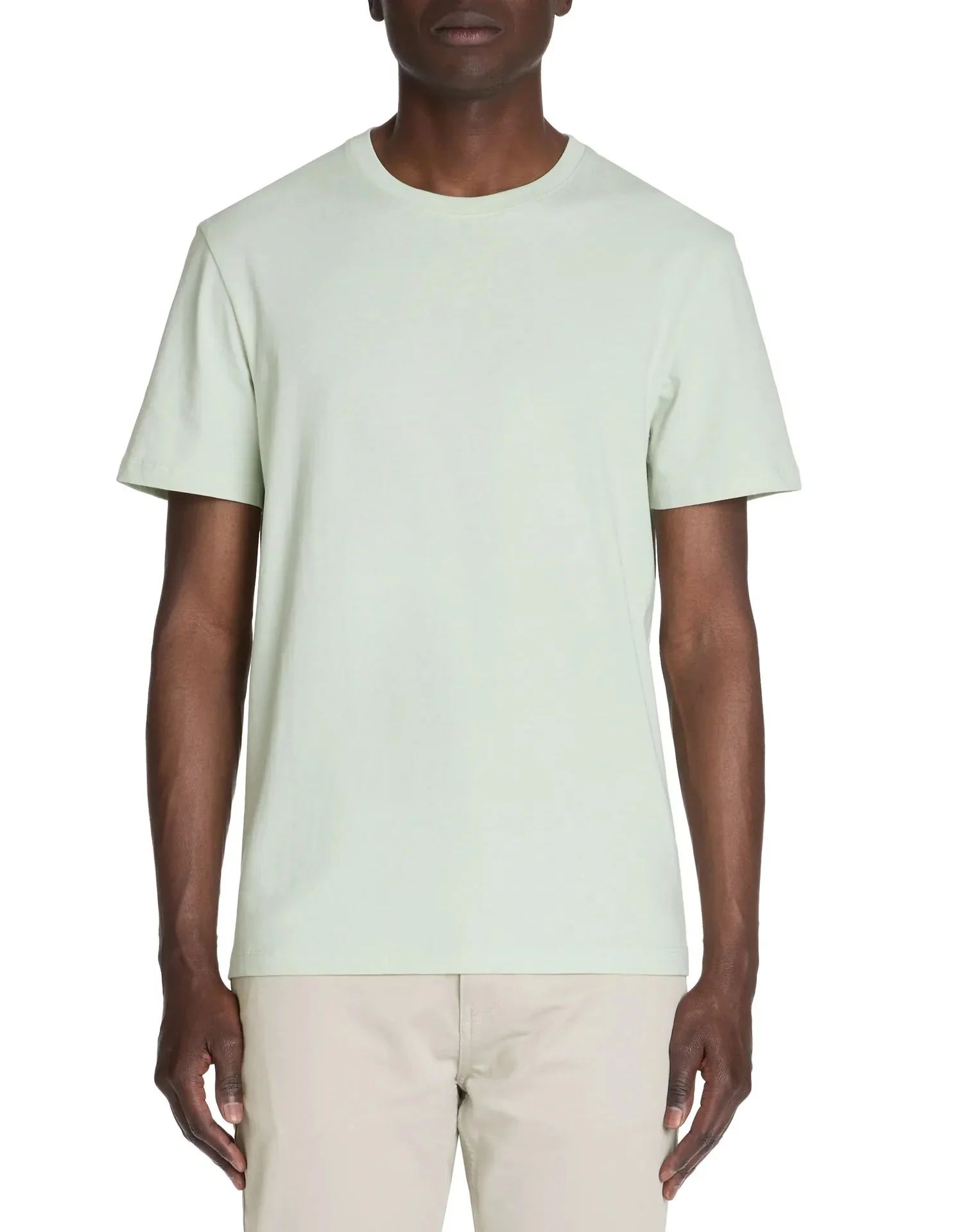 Straight Round Neck T-Shirt 100% Cotton - Light Green