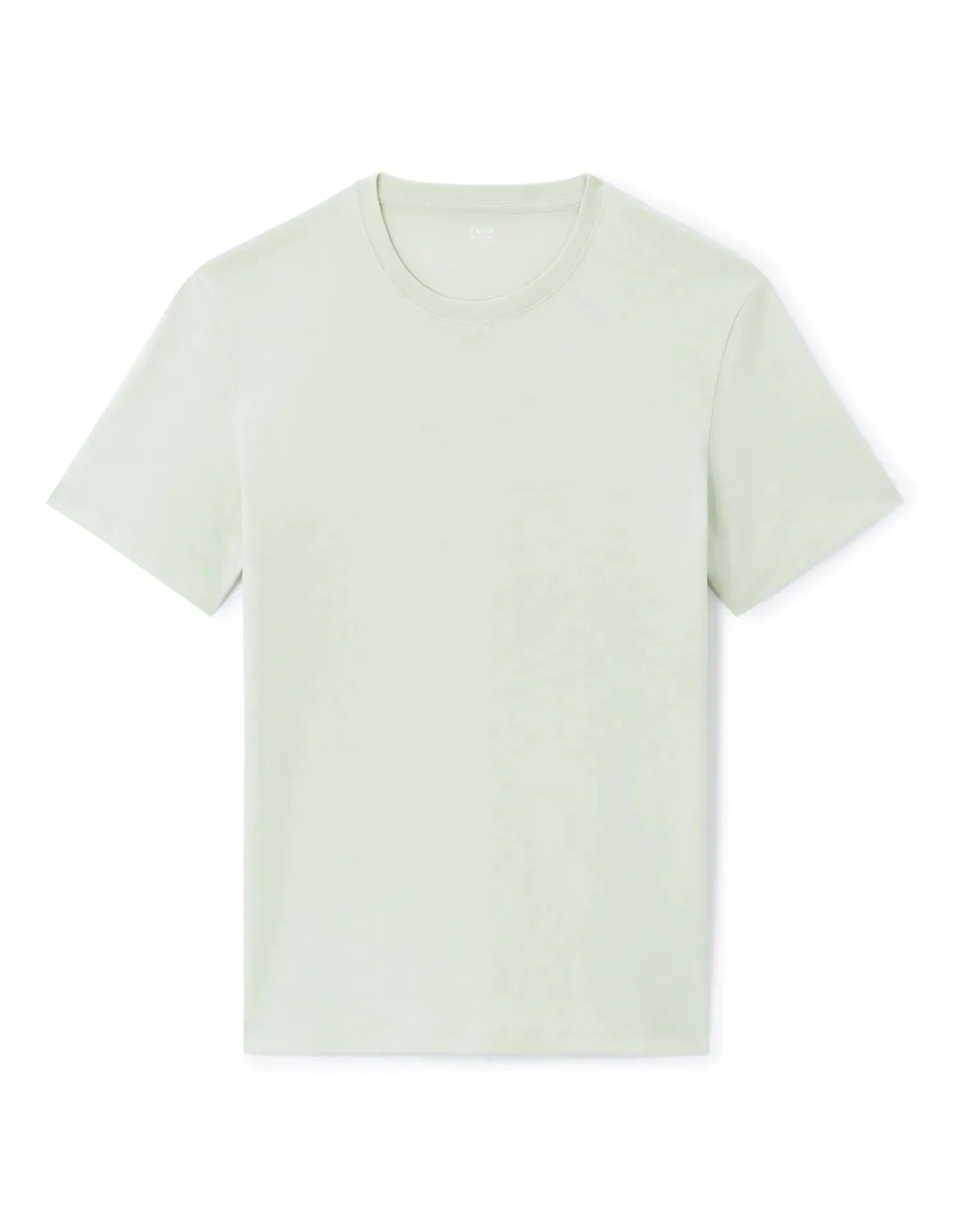 Straight Round Neck T-Shirt 100% Cotton - Light Green - Image 2