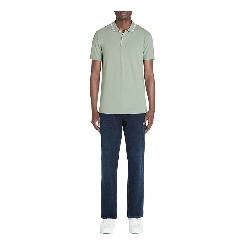 Slim Stretch Cotton Polo Shirt - Gray