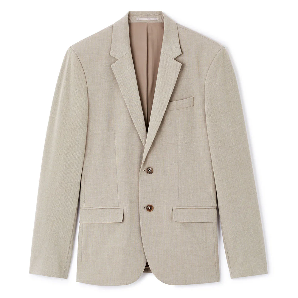 Slim Stretch Suit Jacket - Beige - Image 2