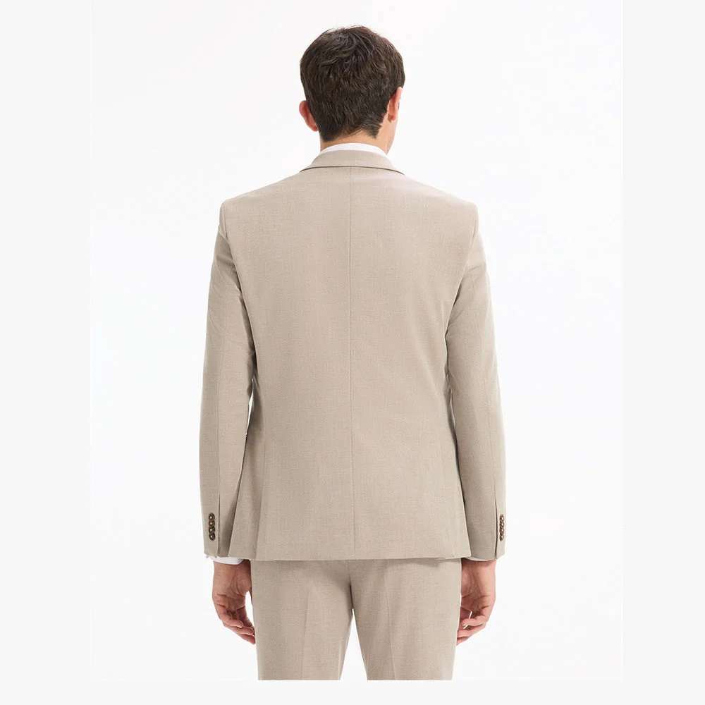 Slim Stretch Suit Jacket - Beige - Image 4