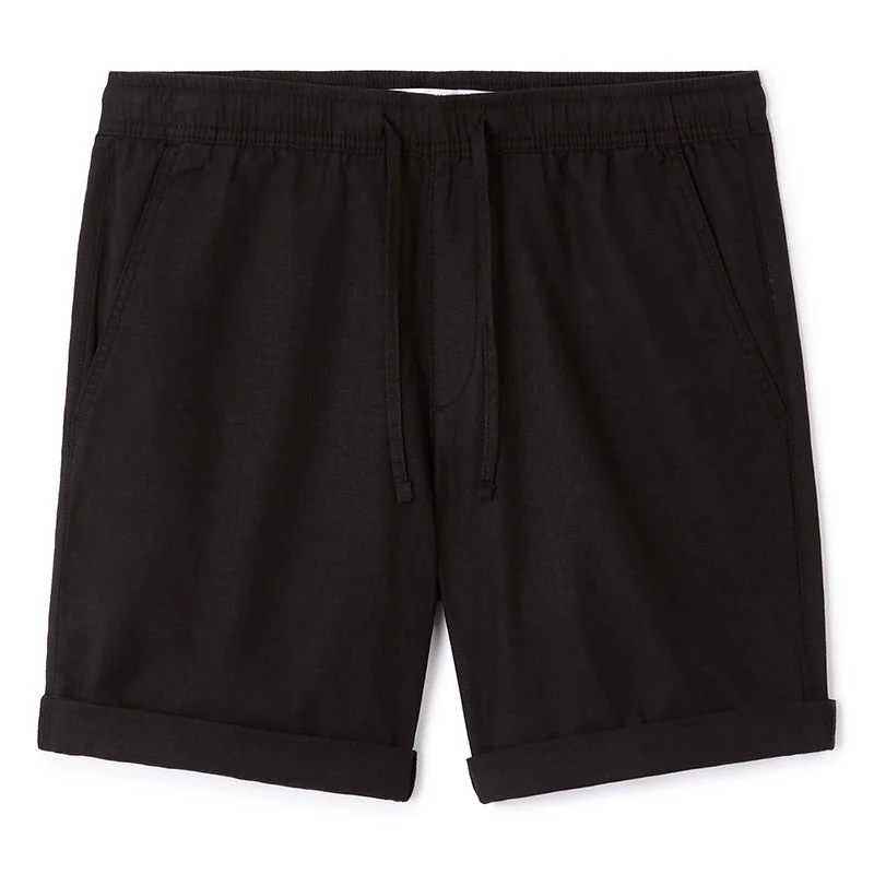Linen And Cotton Bermuda Shorts - Black - Image 2