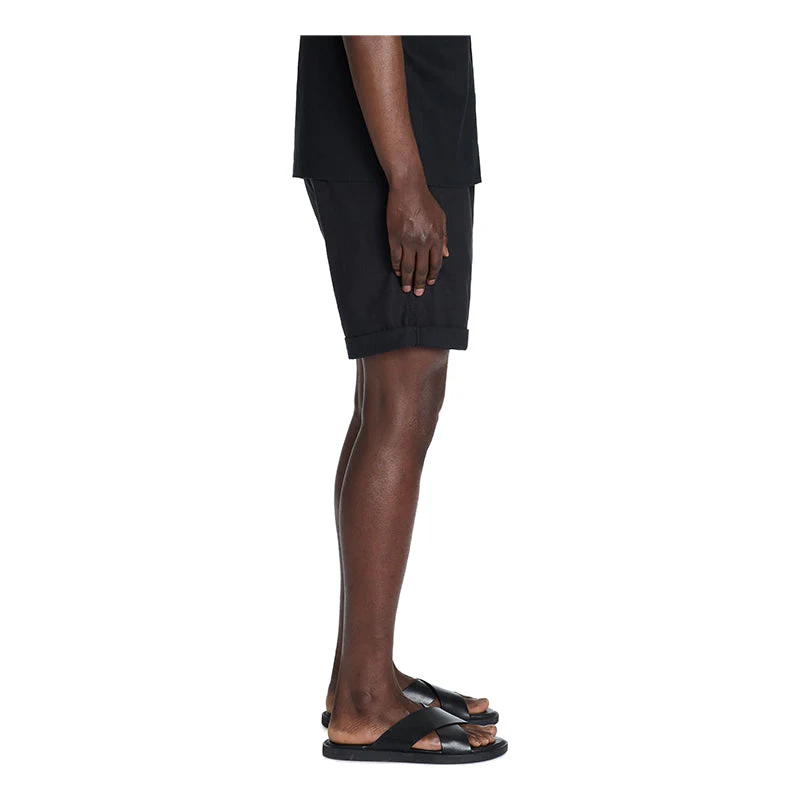 Linen And Cotton Bermuda Shorts - Black - Image 5