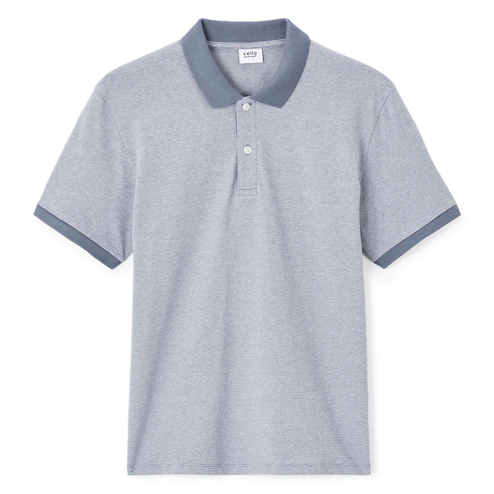 Regular Polo Shirt 100% Cotton - Blue - Image 2