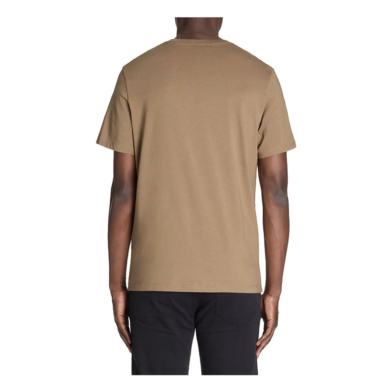 100% Cotton Crew Neck Straight T-Shirt - Taupe - Image 4