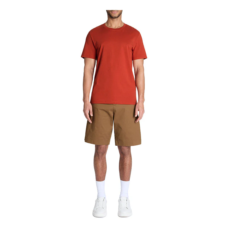 Straight Round Neck T-Shirt 100% Cotton - Red - Image 3