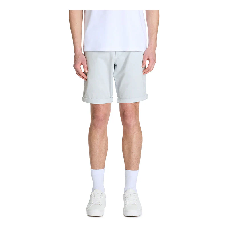 Stretch Cotton Chino Bermuda Shorts - Light Blue