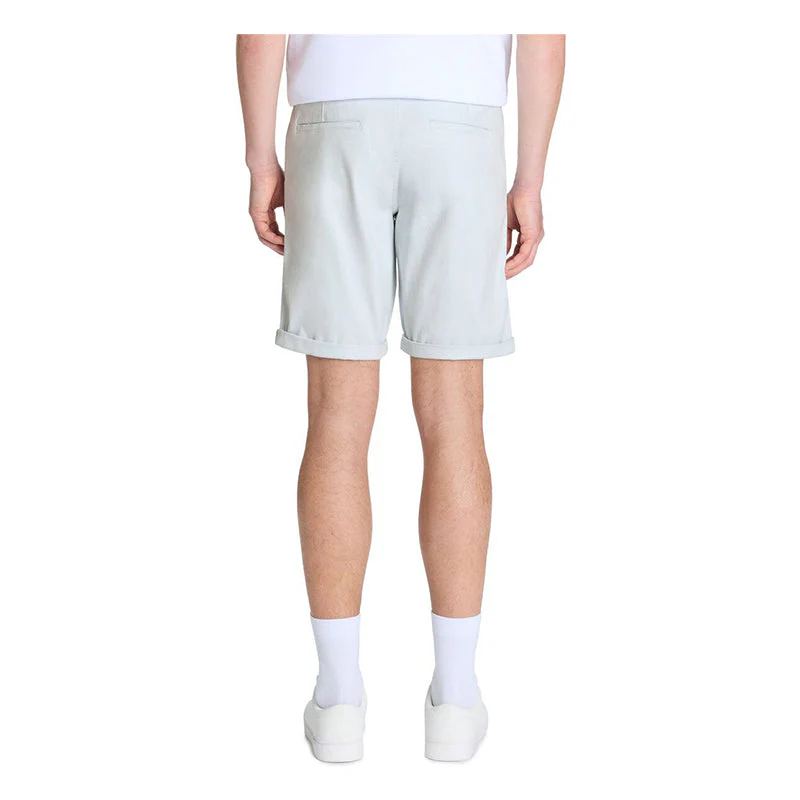 Stretch Cotton Chino Bermuda Shorts - Light Blue - Image 4