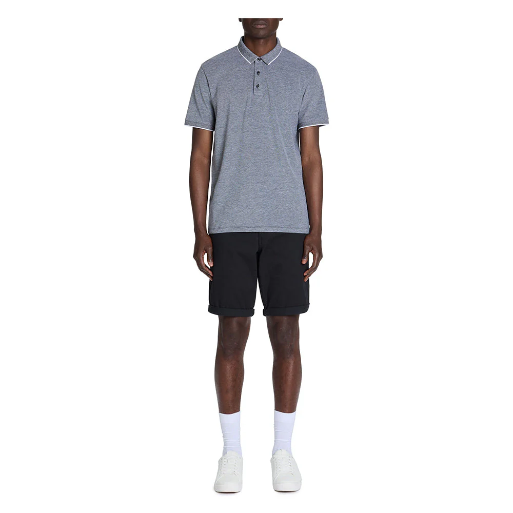 Stretch Cotton Chino Bermuda Shorts - Black