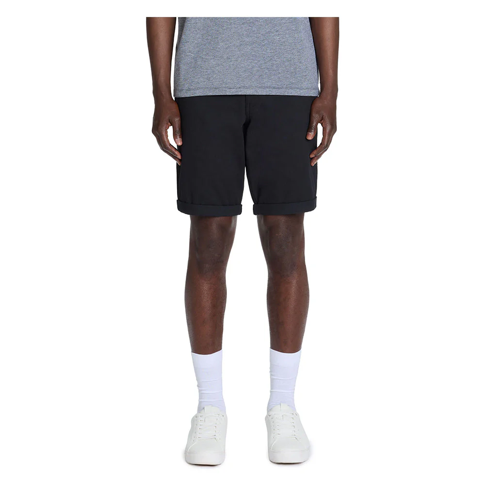 Stretch Cotton Chino Bermuda Shorts - Black - Image 3