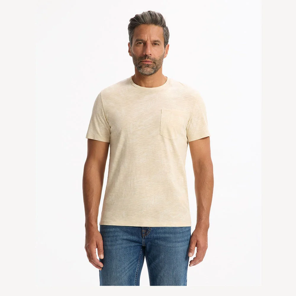 Straight Round Neck T-Shirt 100% Cotton - Beige - Image 3