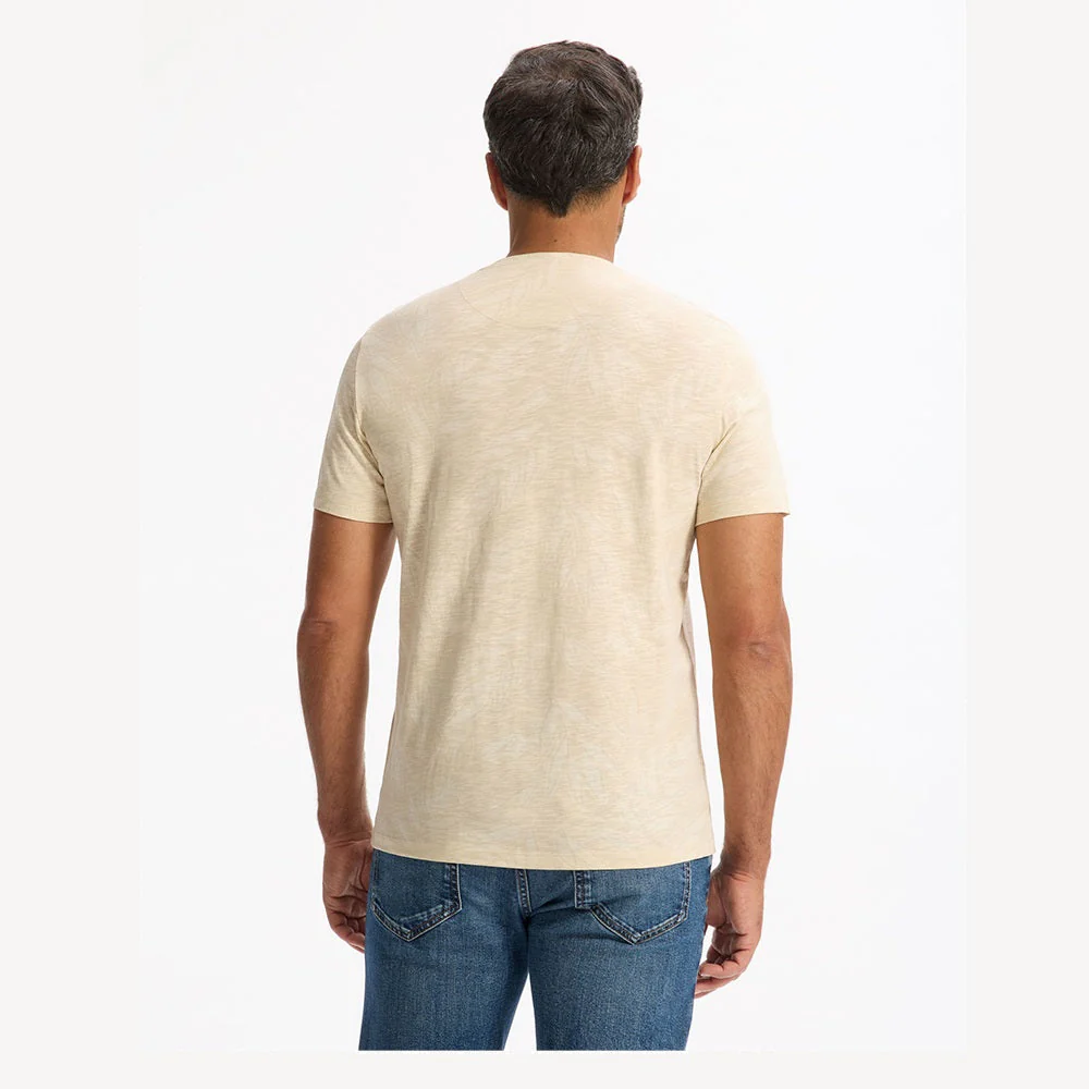 Straight Round Neck T-Shirt 100% Cotton - Beige - Image 4