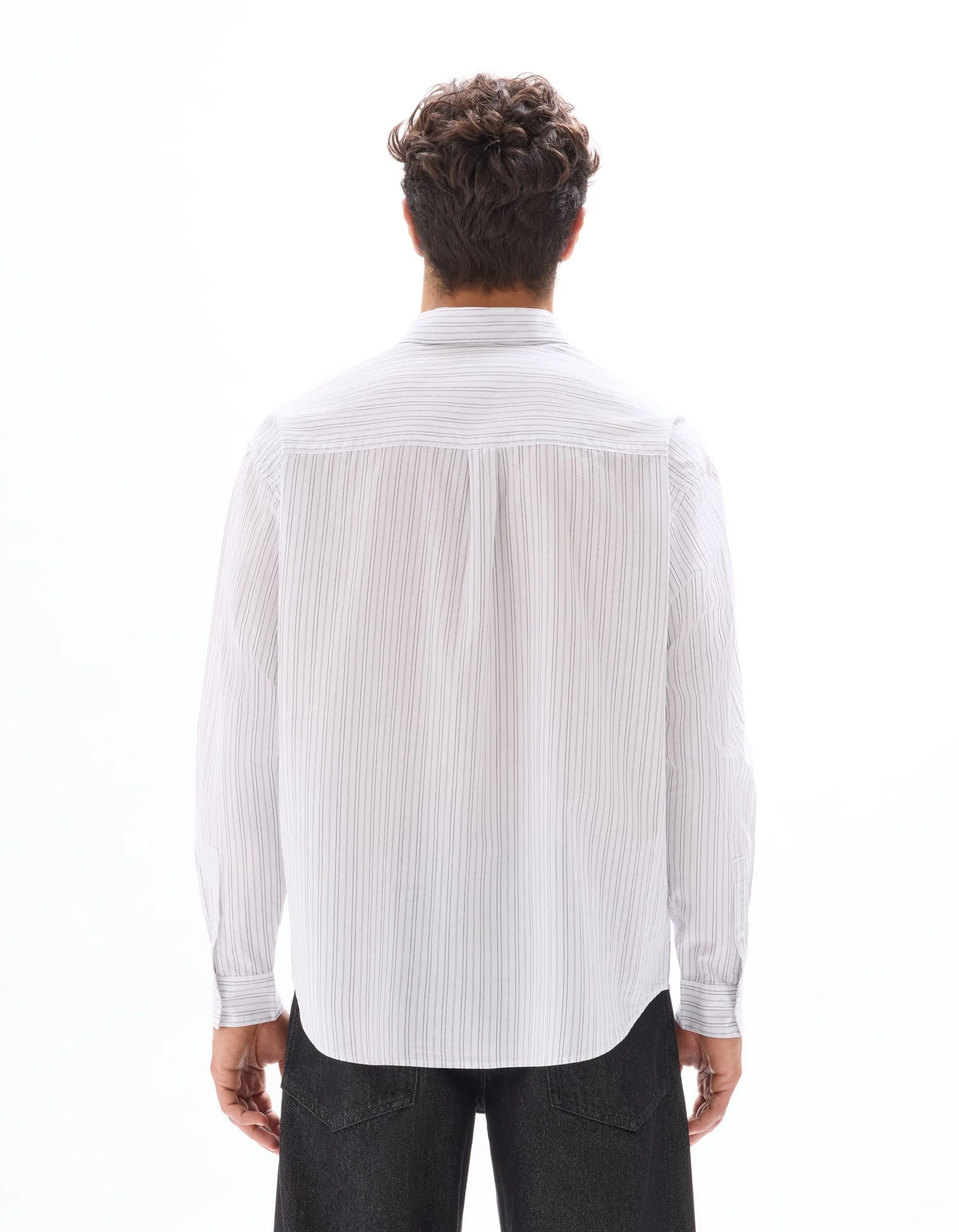Loose Striped Poplin Shirt - Image 4