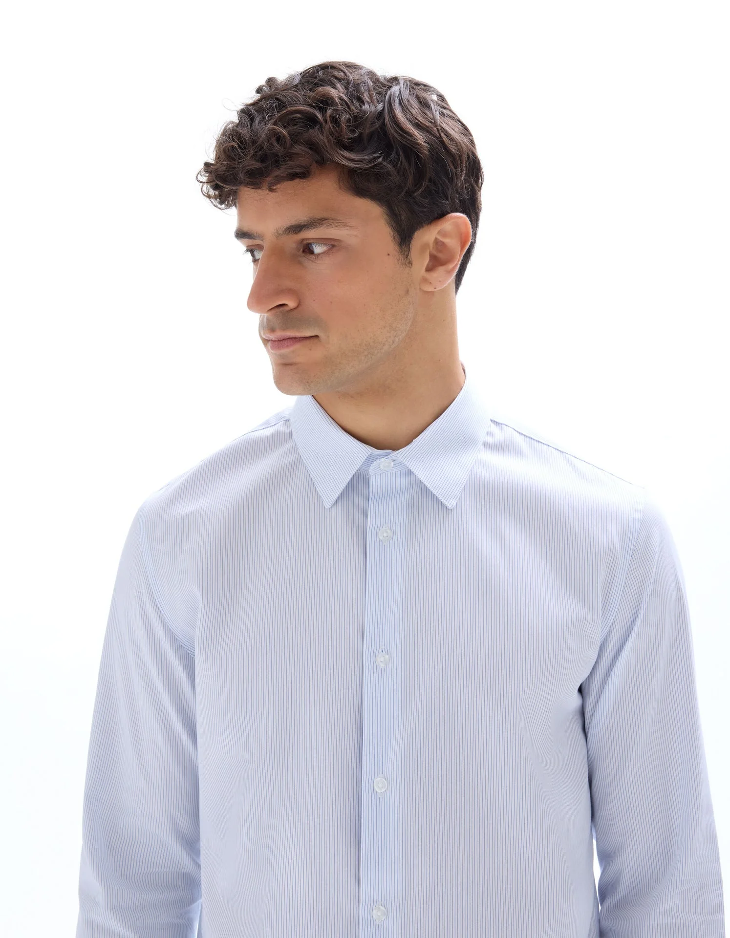 Regular Fine Striped Shirt - Image 5