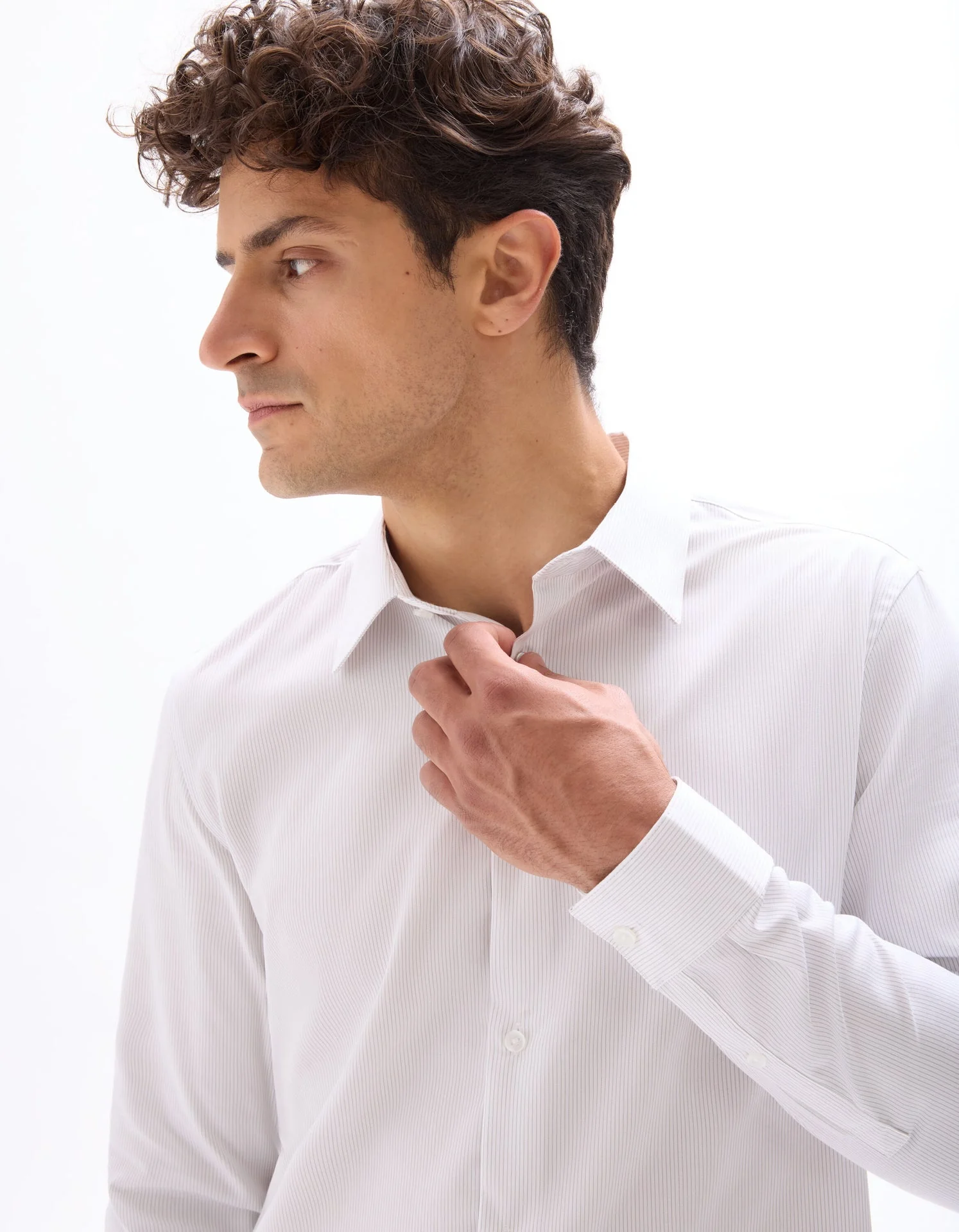 Regular Fine Striped Shirt - Image 5
