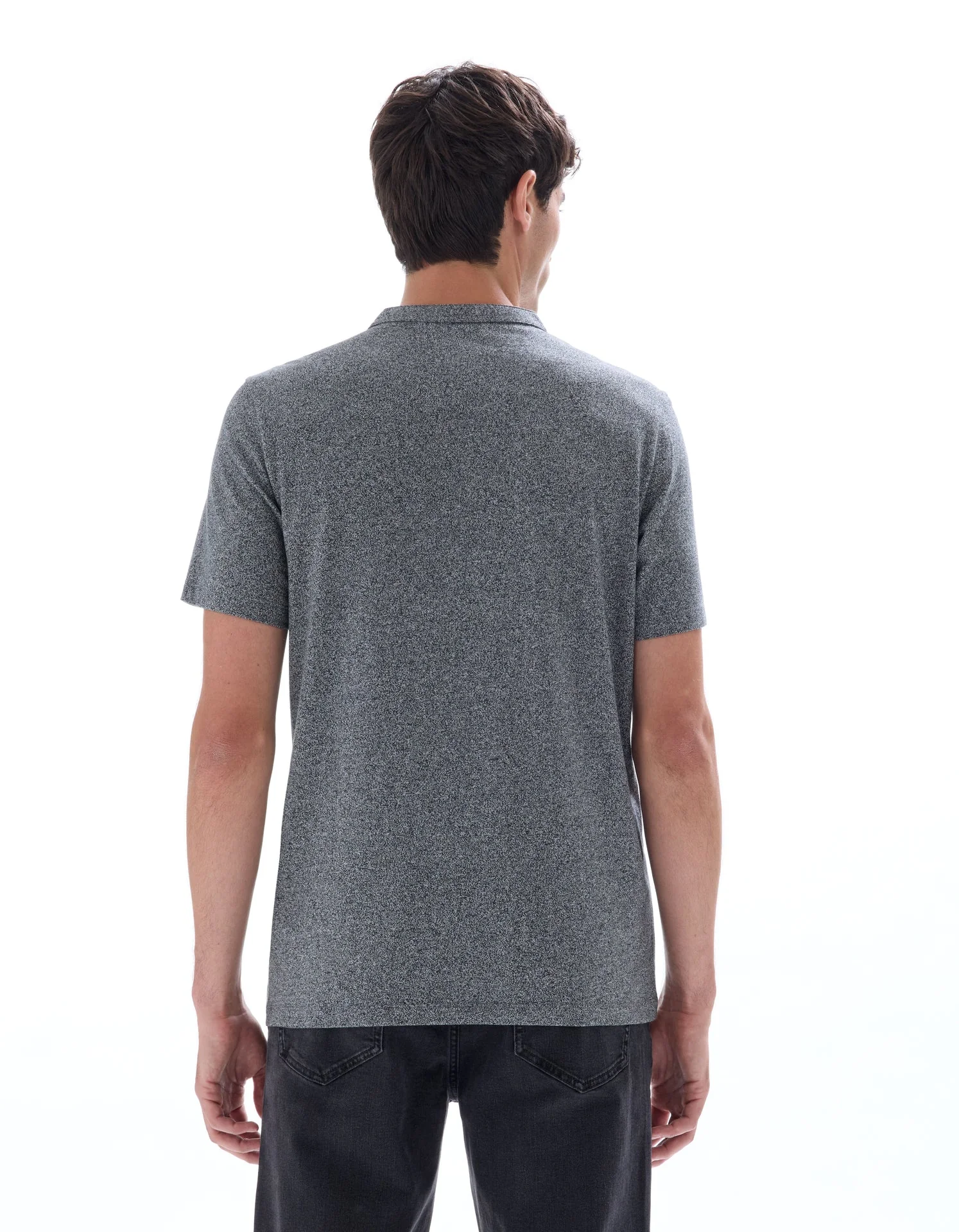 Regular Tunisian-Collar Blended T-Shirt - Image 4