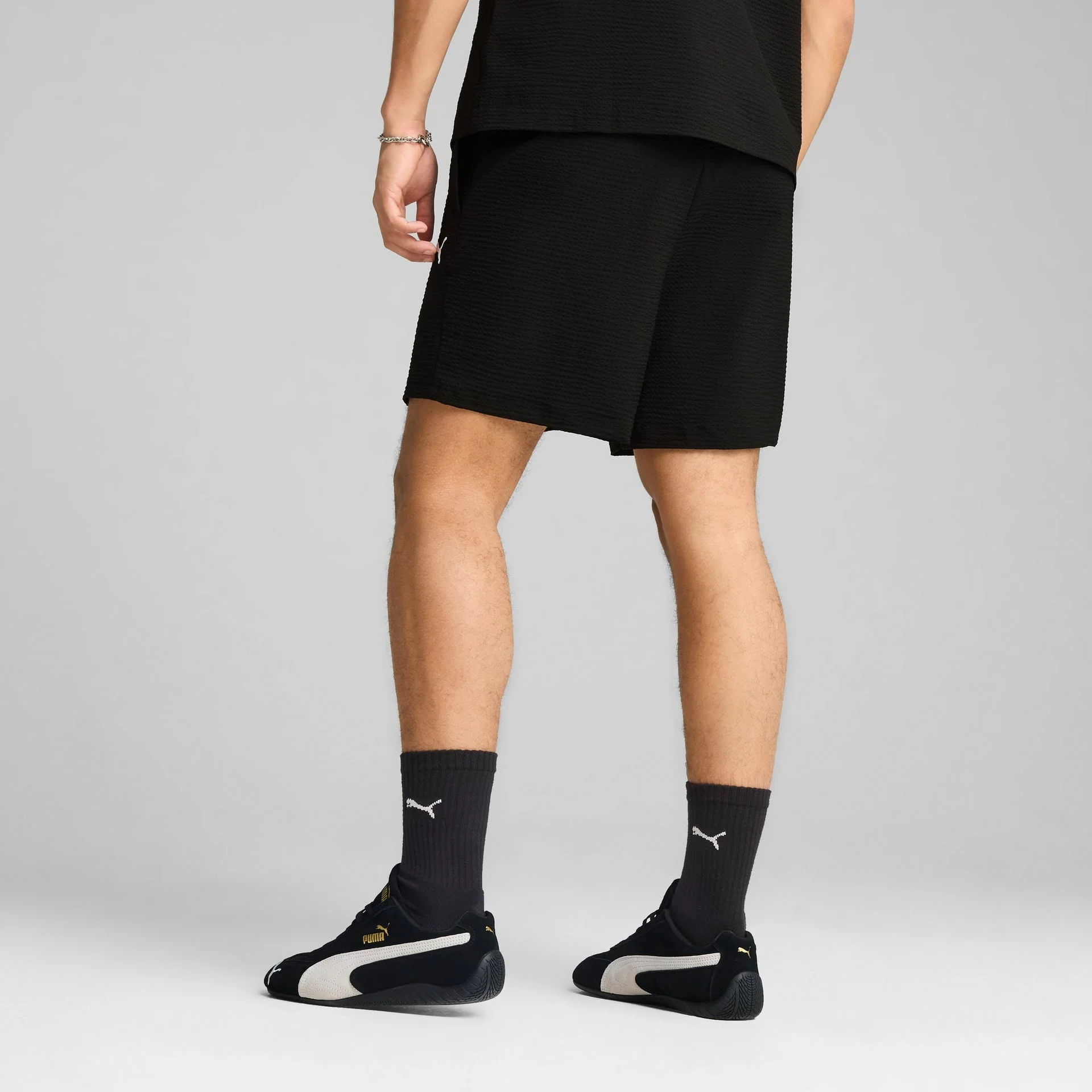 WARDROBE Essentials Seersucker Relaxed Shorts 6 Men - Image 4