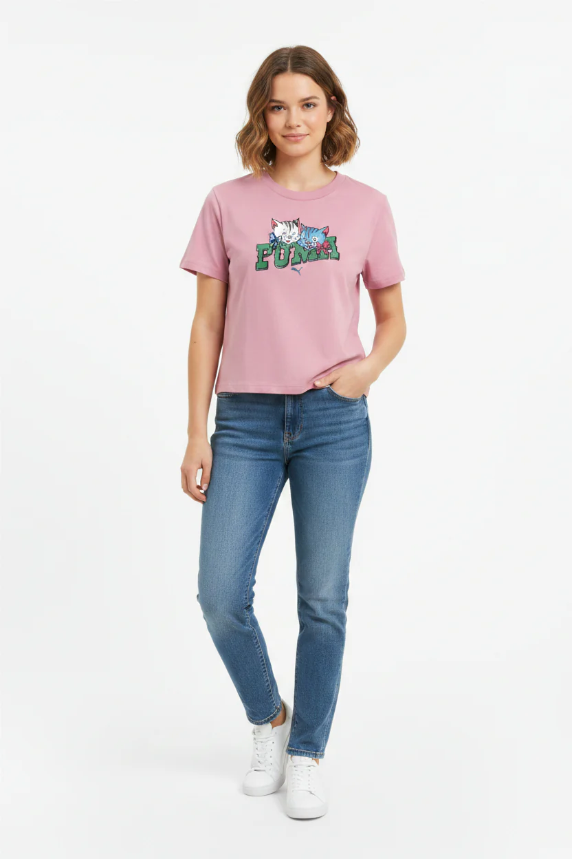 Graphic Kitten Baby T-shirt Women