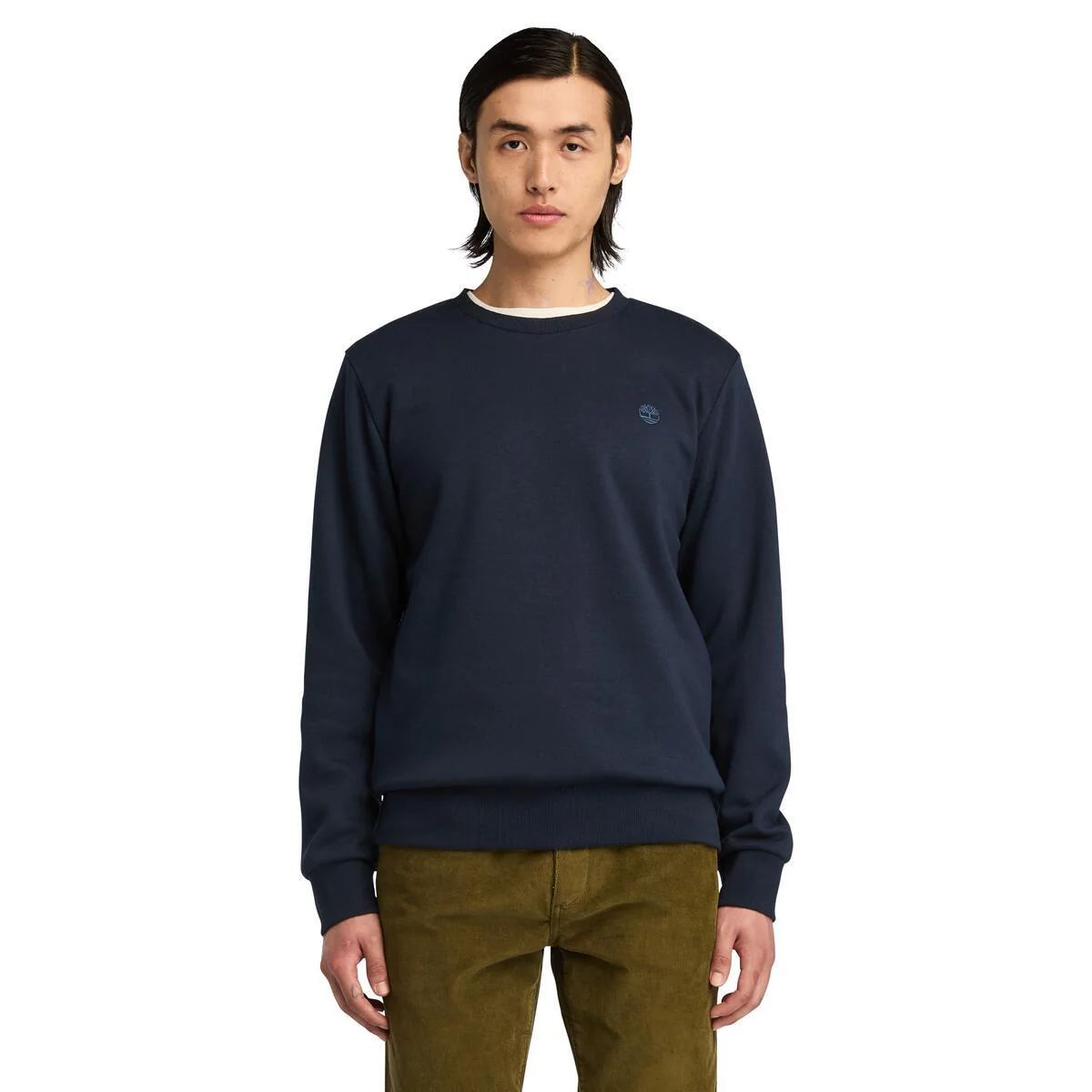 Oyster River Chest Logo Brushback Crew Neck