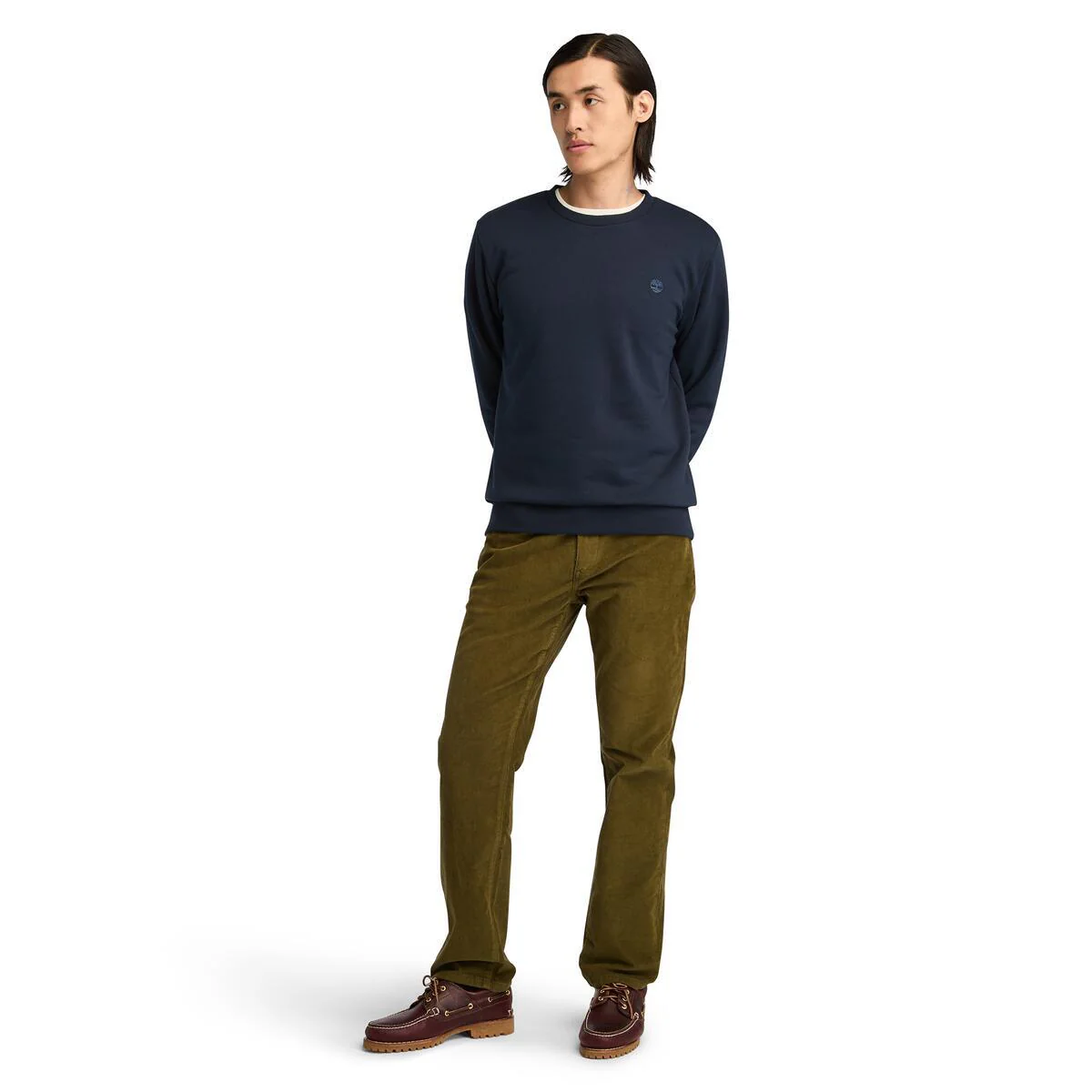 Oyster River Chest Logo Brushback Crew Neck - Image 4