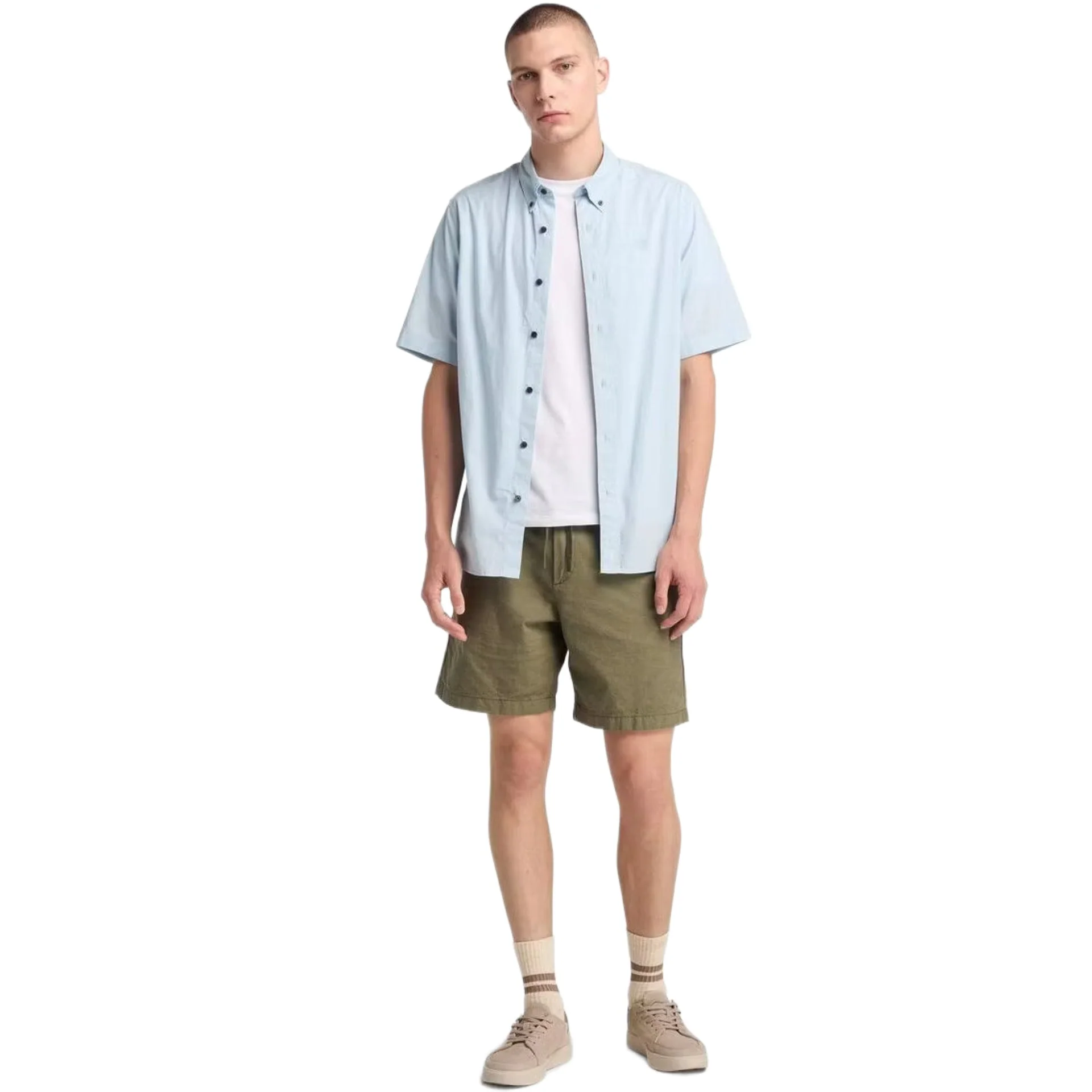 Short Sleeve Stretch Poplin Shirt - Image 2