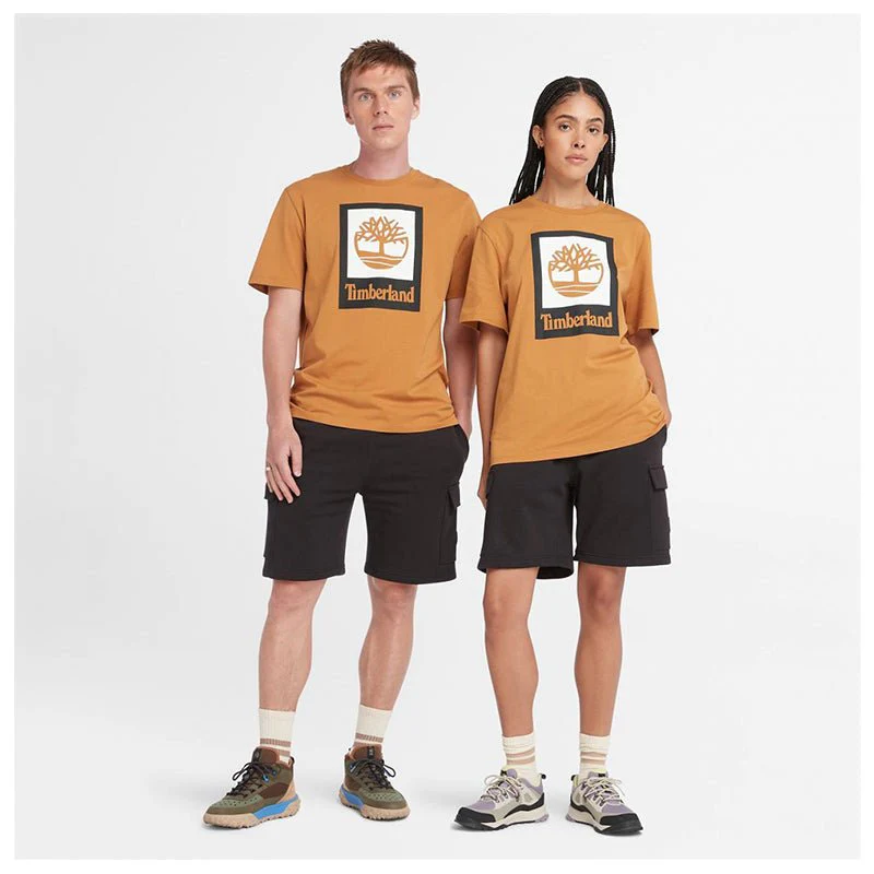 STACK LOGO Colored Short Sleeve Tee Wheat Boot