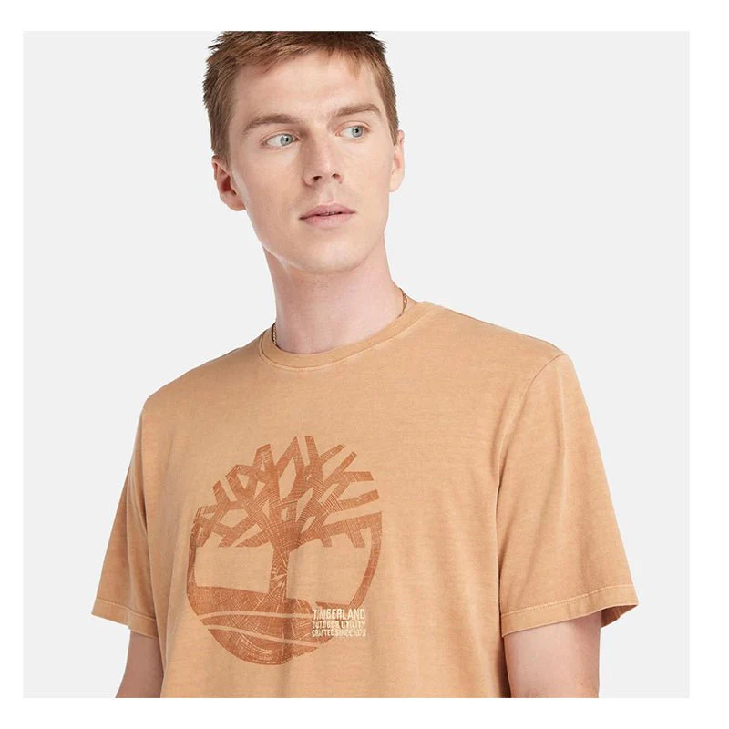 MERRYMACK RIVER Garment Dye Logo Graphic Tee Wheat Boot - Image 2