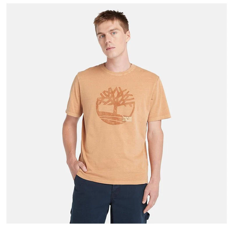 MERRYMACK RIVER Garment Dye Logo Graphic Tee Wheat Boot - Image 3