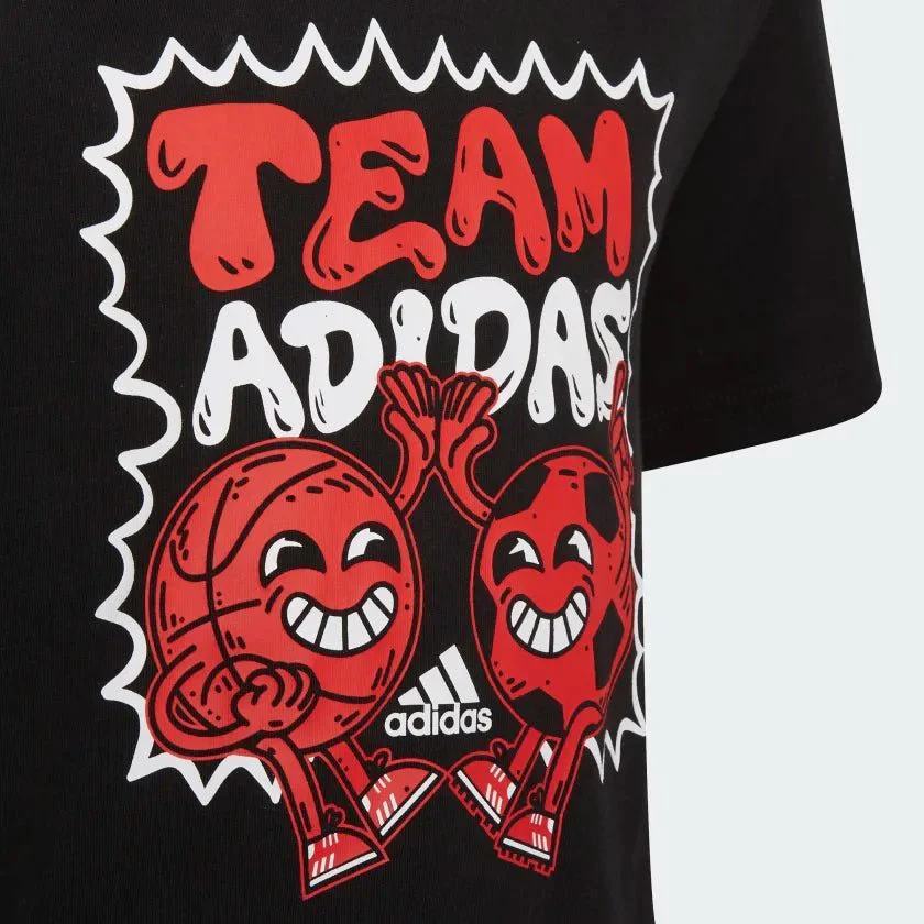 Adidas Team Graphic T-Shirt Kids HA4055 - Image 3