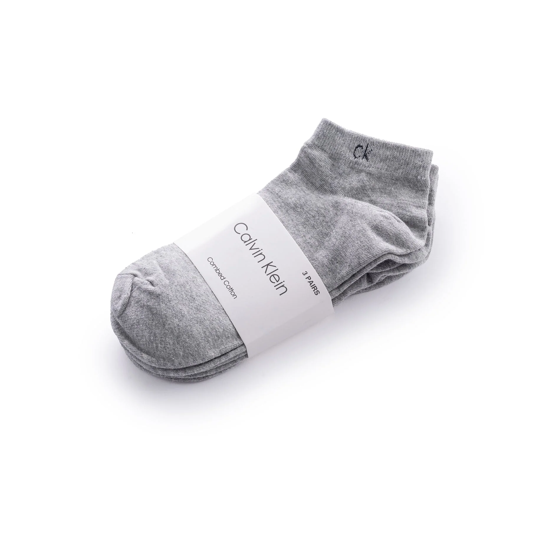 CALVIN KLEIN COTTON ANKLE 3-PACK SOCKS SU35 - Image 2