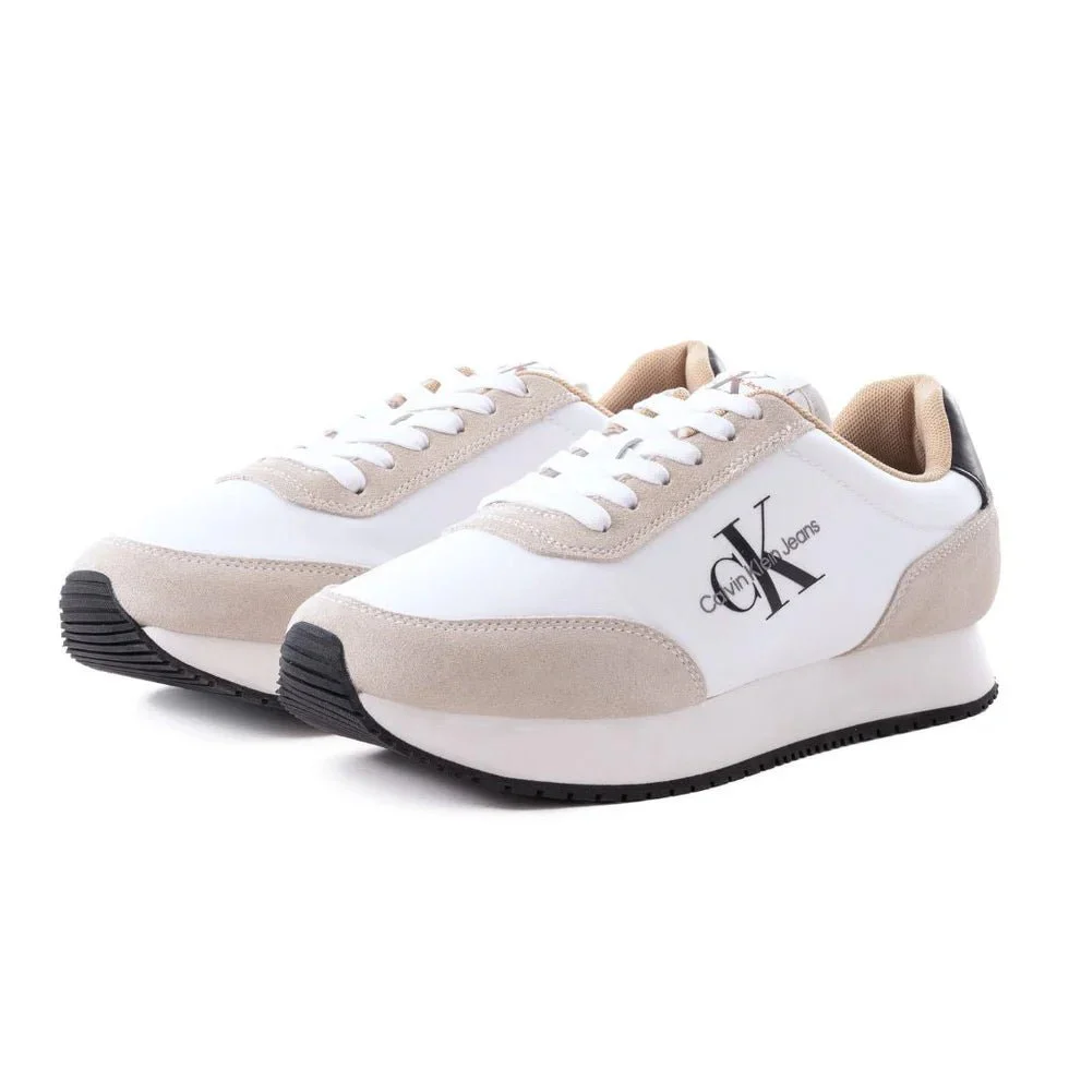 Calvin Klein Jeans Retro Runner SU-NY Mono Trainer - WHTBEGBLK CKW157 - Image 2
