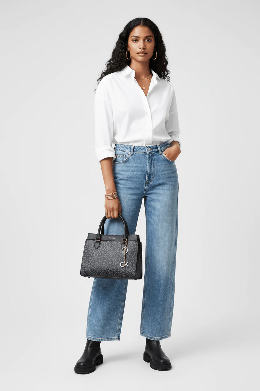 Calvin Klein Monogram Satchel HANDBAG CB98 - Image 2
