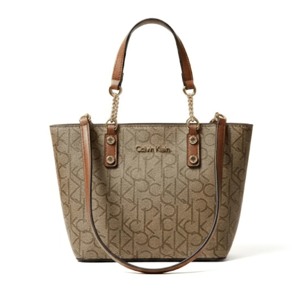 Calvin Klein Monogram Tote Bag Small Handbag Women CB108