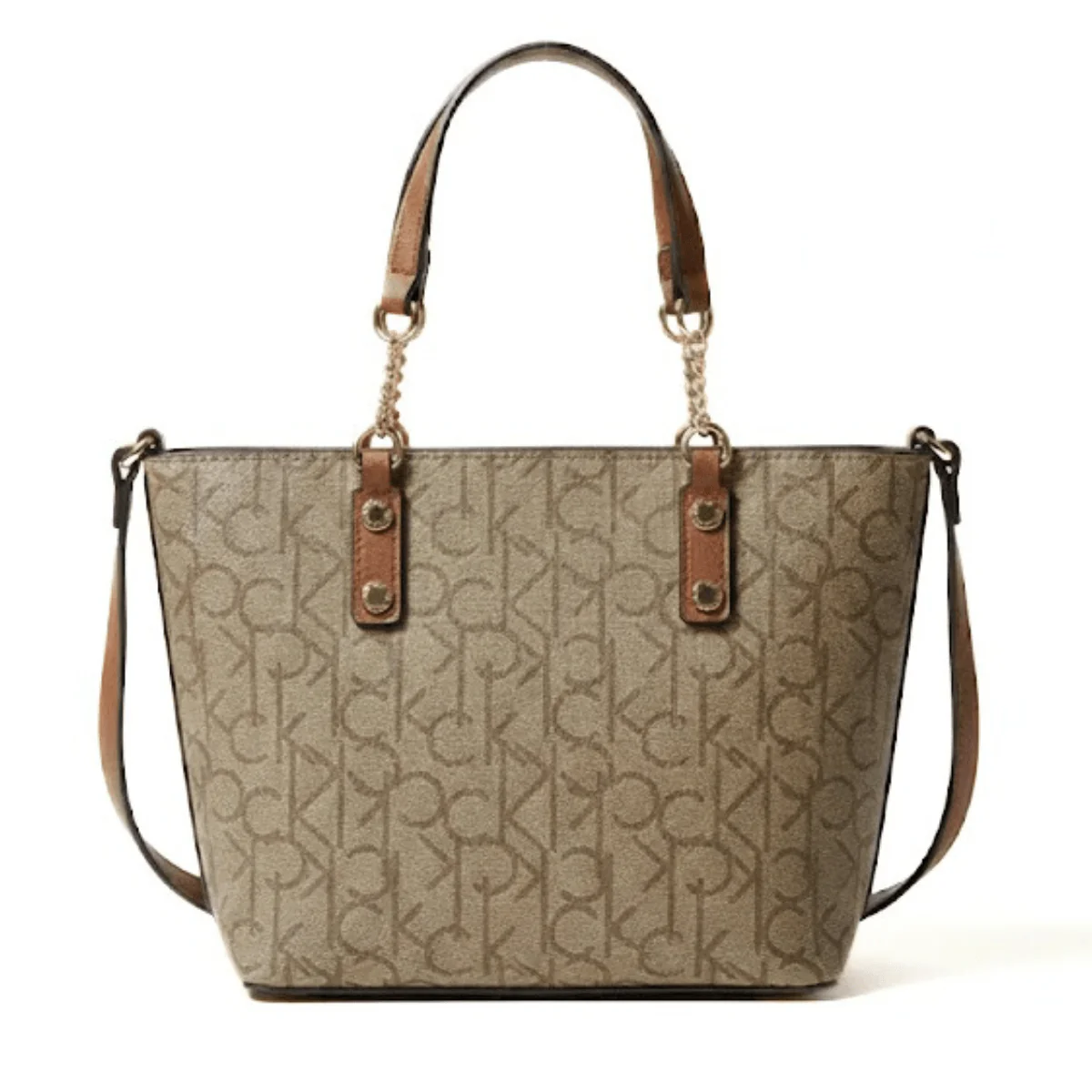 Calvin Klein Monogram Tote Bag Small Handbag Women CB108 - Image 3