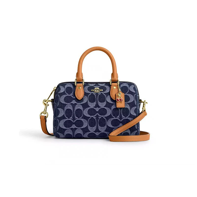 COACH Mini Rowan Crossbody Bag In Blocked Signature HB3