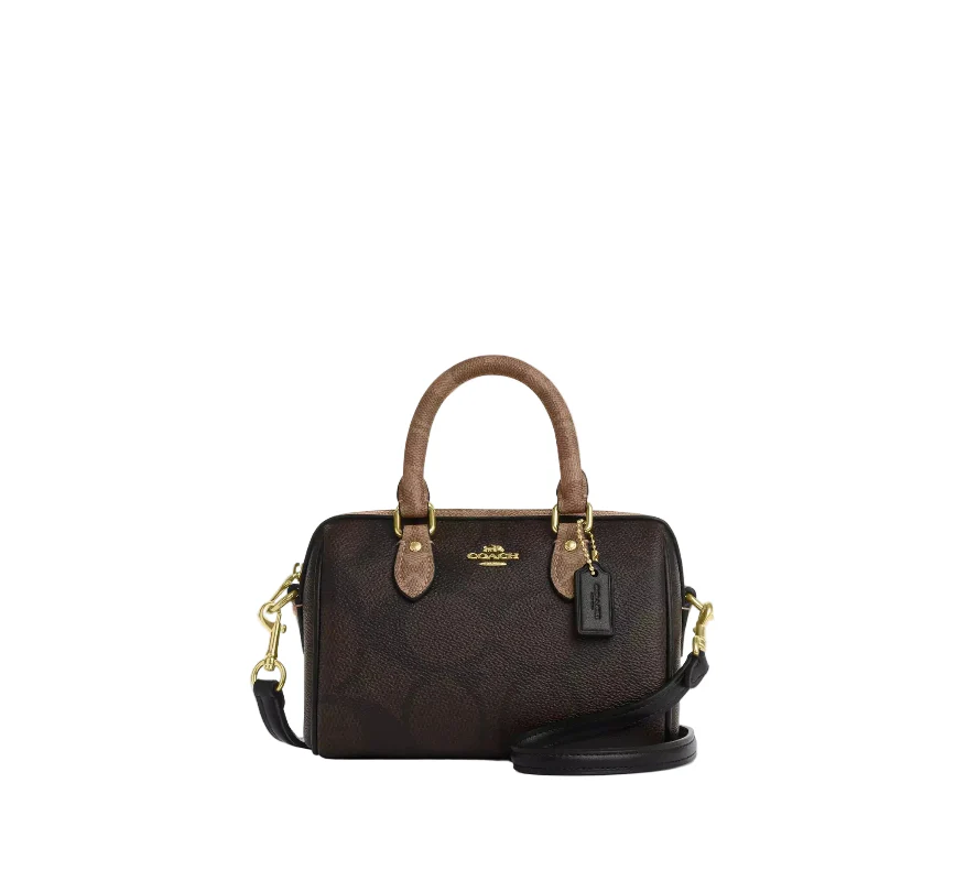 COACH Mini Rowan Crossbody Bag In Blocked Signature HB4