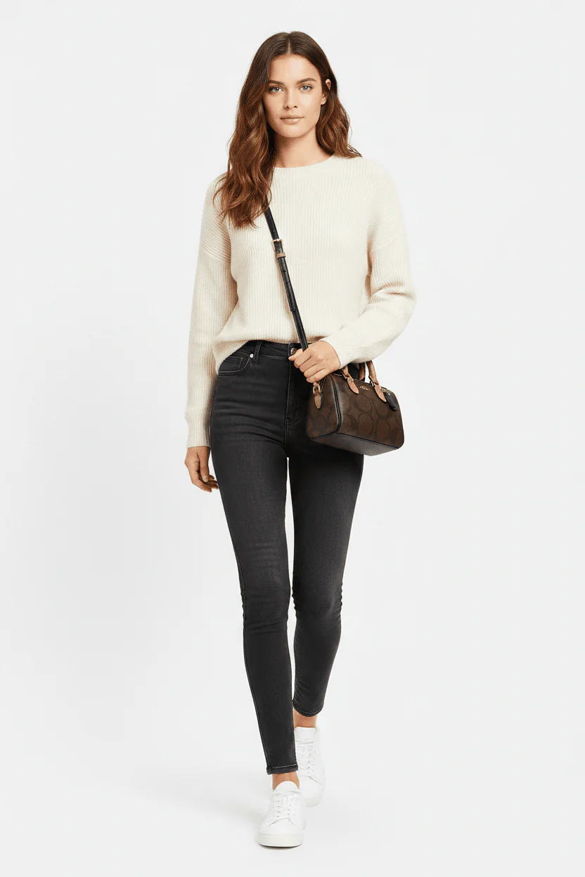 COACH Mini Rowan Crossbody Bag In Blocked Signature HB4 - Image 2